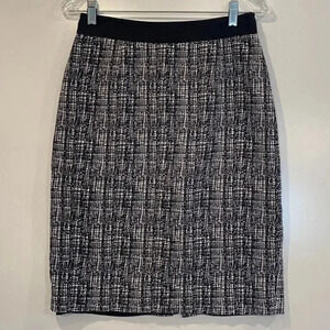 Halogen Nordstrom Womens Black & White Pencil Skirt‎ Size 8P
